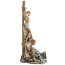 Load image into Gallery viewer, Crucifixion Scene Figurine – Jesus on the Cross with Mary, John &amp; Followers

