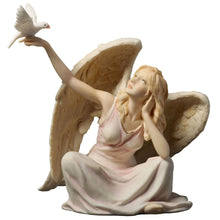 Load image into Gallery viewer, Angel with Dove Figurine – Serene Guardian Angel Decorative Statue
