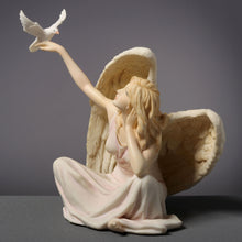 Load image into Gallery viewer, Angel with Dove Figurine – Serene Guardian Angel Decorative Statue
