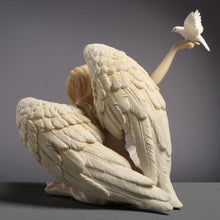 Load image into Gallery viewer, Angel with Dove Figurine – Serene Guardian Angel Decorative Statue
