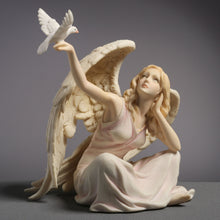 Load image into Gallery viewer, Angel with Dove Figurine – Serene Guardian Angel Decorative Statue
