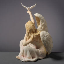 Load image into Gallery viewer, Angel with Dove Figurine – Serene Guardian Angel Decorative Statue
