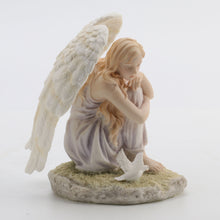 Load image into Gallery viewer, Serene Kneeling Angel Figurine with Dove – Peaceful Guardian Angel Decorative Statue
