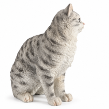 Load image into Gallery viewer, American Shorthair Gray Spotted Tabby Cat Figurine, 4.4"

