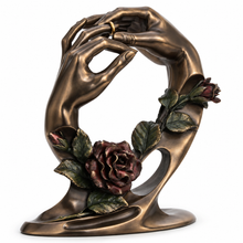 Load image into Gallery viewer, Covenant of Unity Hands and Rose Ring Sculpture, 8.8"
