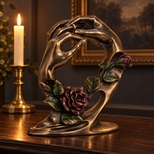 Load image into Gallery viewer, Covenant of Unity Hands and Rose Ring Sculpture, 8.8"
