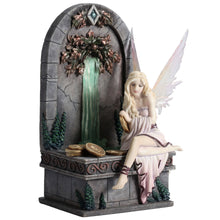 Load image into Gallery viewer, Fairy Wishing Well Lighted Fountain Statue – Fantasy LED Waterfall Figurine, 9.1”
