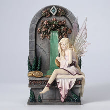 Load image into Gallery viewer, Fairy Wishing Well Lighted Fountain Statue – Fantasy LED Waterfall Figurine, 9.1”
