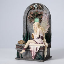 Load image into Gallery viewer, Fairy Wishing Well Lighted Fountain Statue – Fantasy LED Waterfall Figurine, 9.1”

