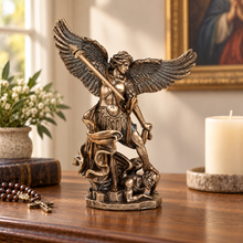 Load image into Gallery viewer, St. Michael the Archangel Statue – Catholic Figurine with Sword, 6.4”
