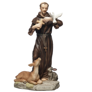 Saint Francis of Assisi Figurine with Animals
