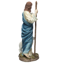 Load image into Gallery viewer, Jesus the Good Shepherd Statue – Holding Lamb with Shepherd’s Staff

