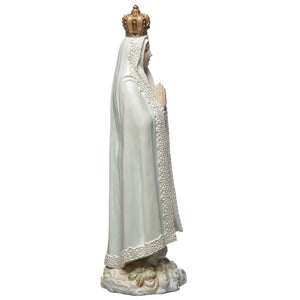 Our Lady of Fatima Figurine with Crown and Rosary