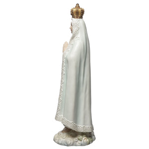 Our Lady of Fatima Figurine with Crown and Rosary