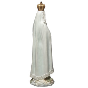 Our Lady of Fatima Figurine with Crown and Rosary
