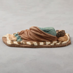 Sleeping Saint Joseph Figurine – Religious Statue of St. Joseph Resting on Blanket