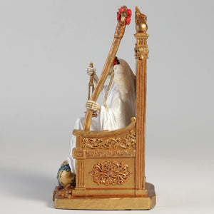 Santa Muerte On Throne With Scythe And Scale Firgurine