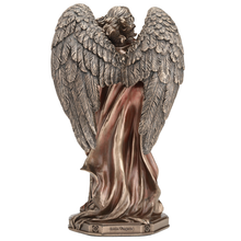 Load image into Gallery viewer, Archangel Saint Michael Figurine – Cold Cast Bronze Statue Wielding Sword and Shield

