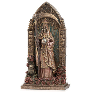 Regal Santa Muerte Dia De Los Muertos Figurine with Arch