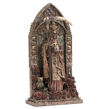 Load image into Gallery viewer, Regal Santa Muerte Dia De Los Muertos Figurine with Arch
