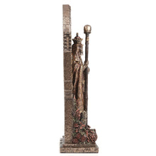 Load image into Gallery viewer, Regal Santa Muerte Dia De Los Muertos Figurine with Arch
