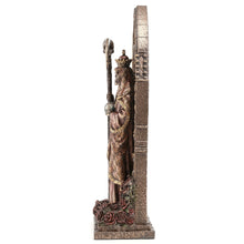 Load image into Gallery viewer, Regal Santa Muerte Dia De Los Muertos Figurine with Arch
