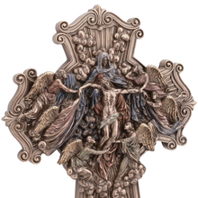 Load image into Gallery viewer, The Ascension of Jesus Cross Wall Plaque with Angels and Virgin Mary

