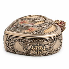 Load image into Gallery viewer, Devotion to the Two Hearts Heart-Shaped Trinket Box
