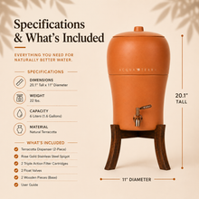 Load image into Gallery viewer, Stefani Acquaterra Terracotta Water Filter – Modern Brazilian Filtration System
