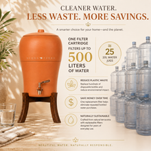 Load image into Gallery viewer, Stefani Acquaterra Terracotta Water Filter – Modern Brazilian Filtration System
