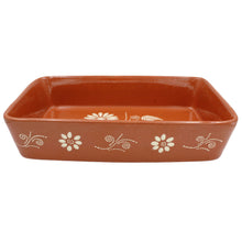 Load image into Gallery viewer, Traditional Portuguese Clay Terracotta Hand-Painted Roaster, Roasting Pan
