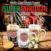 Load image into Gallery viewer, Super Portugal Clear Glass Beer Mug, 16 oz.
