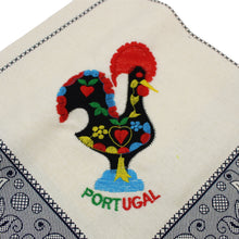 Load image into Gallery viewer, 100% Cotton Blue Floral Good Luck Rooster, 28&quot; Square Tablecloth
