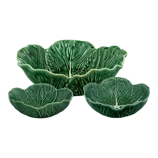 Bordallo Pinheiro Cabbage Nesting Bowls Set