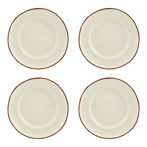 Bordallo Pinheiro Tropical Fruits Coconut Dessert Plate, Set of 4