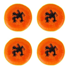 Load image into Gallery viewer, Bordallo Pinheiro Tropical Fruits Papaya Dessert Plate, Set of 4
