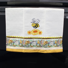 Load image into Gallery viewer, 100% Cotton Decorative Kitchen Dish Towel with Border - Made in Portugal - Bumble Bee
