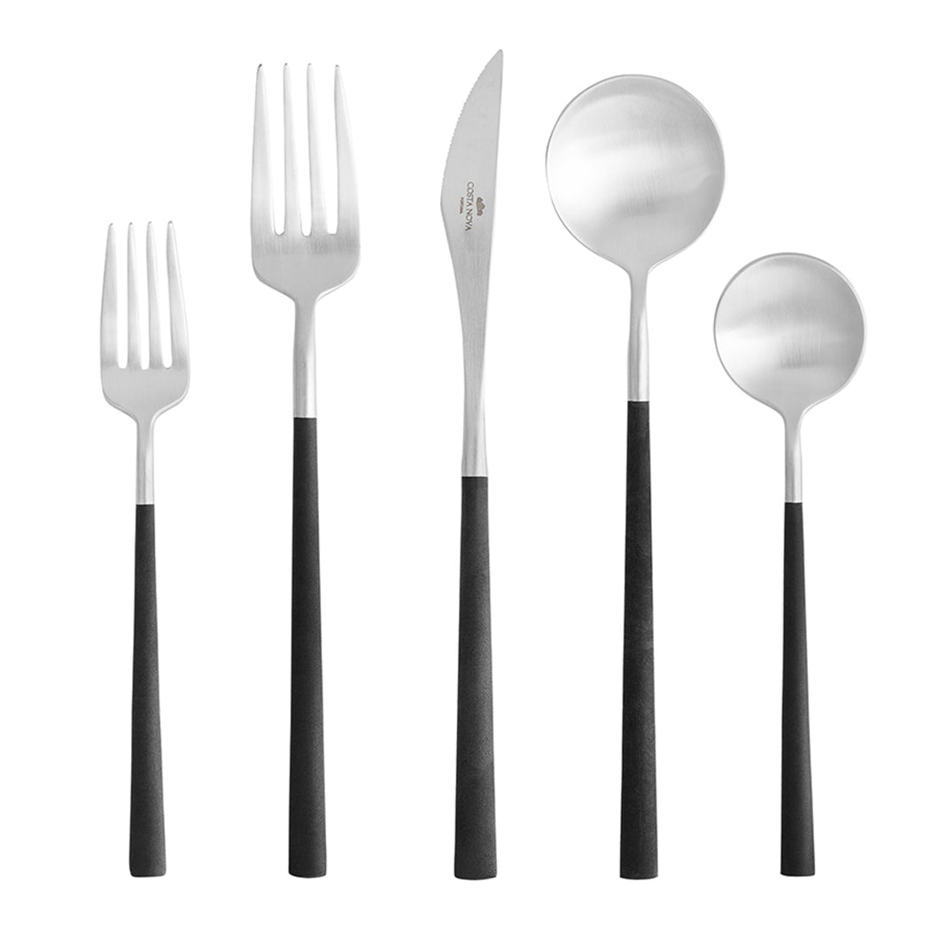 Costa Nova Mito Black Flatware, Set of 5