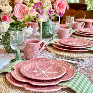 Bordallo Pinheiro Cabbage Pink Mug, Set of 4