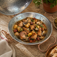 Load image into Gallery viewer, Store- Hand Hammered Portuguese Copper Cataplana Seafood Steamer
