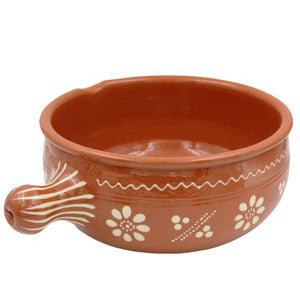 Traditional Portuguese Clay Terracotta Cazuela Cooking Pot, Casserole Baking Dish