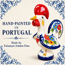 Load image into Gallery viewer, Portuguese Hand-Painted Floral Ceramic Rooster – 4 Sizes
