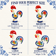 Load image into Gallery viewer, Portuguese Hand-Painted Floral Ceramic Rooster – 4 Sizes
