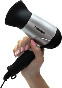 Daewoo Foldable Travel Hair Dryer 1200W, Dual Voltage 110/220V