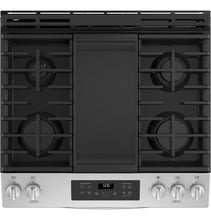 Load image into Gallery viewer, General Electric JGSS66SELSS 30&quot; Slide-In Front-Control Convection Gas Range, 220-240 Volts Export Only - Special Order

