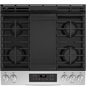 General Electric JGSS66SELSS 30" Slide-In Front-Control Convection Gas Range, 220-240 Volts Export Only - Special Order