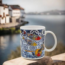 Load image into Gallery viewer, Traditional Portugal Icons Blue Ceramic Mug with Gift Box
