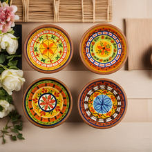 Load image into Gallery viewer, Hand-Painted Portuguese Pottery Clay Terracotta Colorful Dipping Bowl Set

