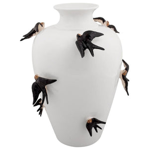 Bordallo Pinheiro Spring Large Pot with Swallows