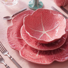 Load image into Gallery viewer, Bordallo Pinheiro Cabbage Pink Cereal Bowl, Set of 4
